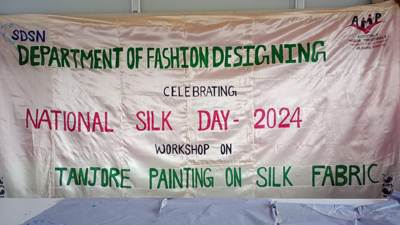 One day Seminar cum Workshop on “Tanjore Painting on Silk Fabric”-National Silk Day